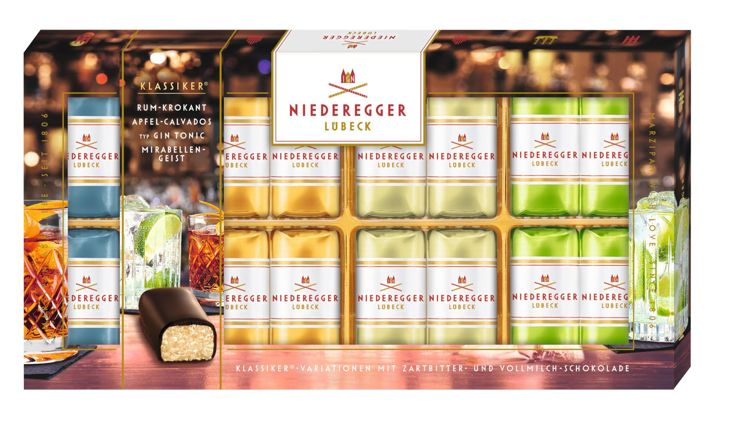 Niederegger - Liqueur assortment of marzipan mini loaves in gift box - asstd 200g