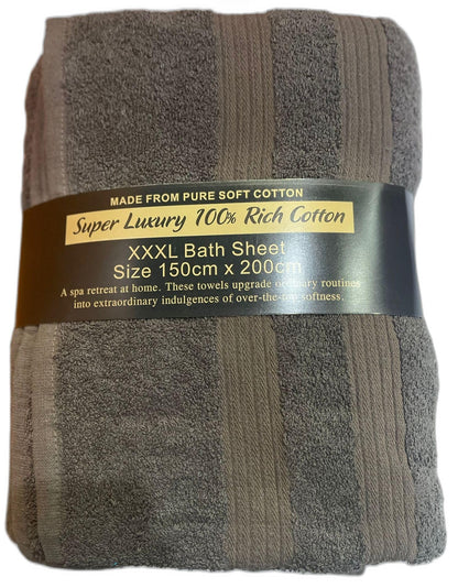 TEXTILESY Extra Large Super Bath Sheets (150 x 200 cm-600GSM) Massive/Huge/Mega Towels 100% Rich Cotton XXXL Towels Highly Absorbent Body Warp Beach