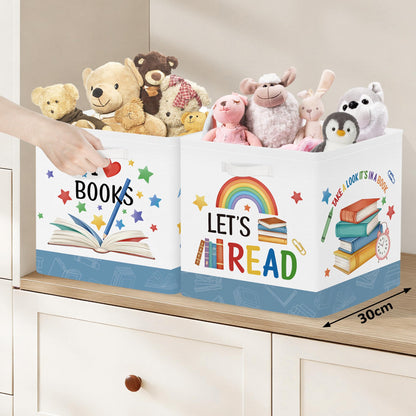 Clastyle 3 pcs Education Cube Storage Boxes for Shelves Kallax Boxes