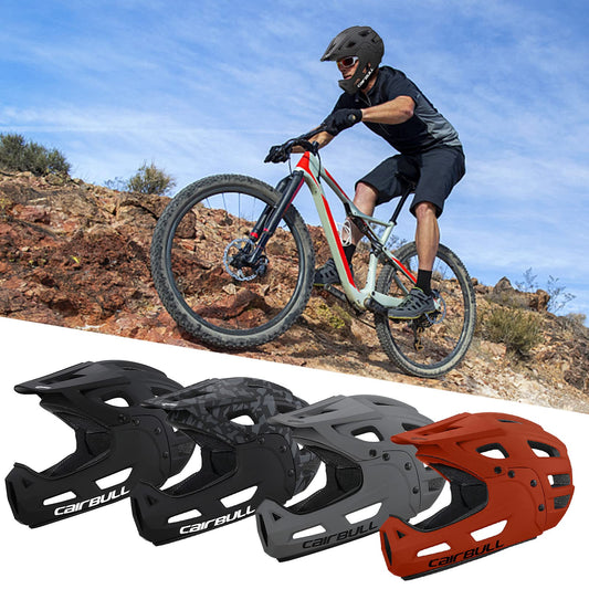 Lixada Full Face Bike Helmet,Adult Cycling Helmet with Detachable Chin Guard and Visor 54-61cm