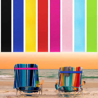 8-Pack Beach Towel Bands, Sun Lounger Towel Bands