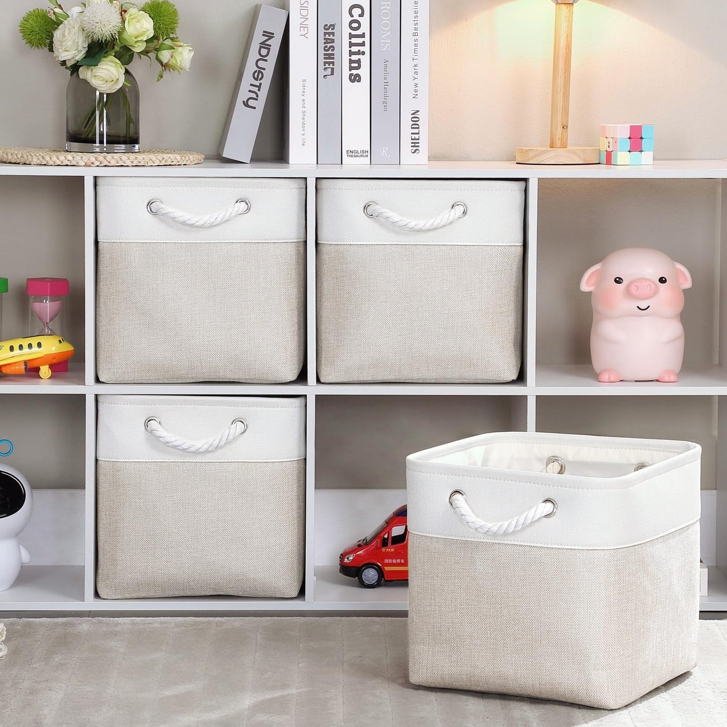 Mangata Fabric Storage Boxes,30x30x30cm Storage basket Cube Storage Unit Organiser for Clothes, Toys,Suitable for Wardrobes