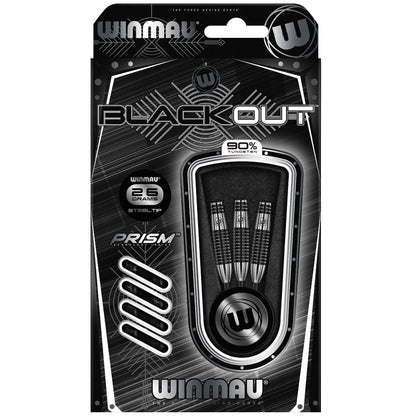 WINMAU Blackout 26 Gram Tungsten Darts Set with Flights and Shafts (Stems)