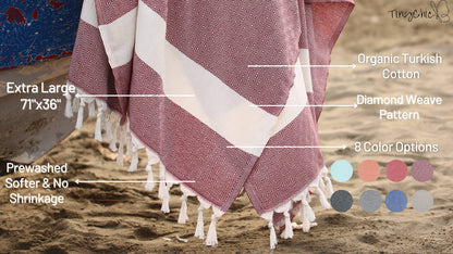 Beach Towels, Bath Towel, Travel Towel. - 100% Turkish Cotton, Large, Soft, Quick-Drying Beach Towels for Adults. Gym, Yoga, Spa, Pool
