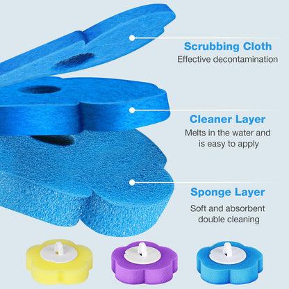 ANOMM Toilet Wand Kit with 36 Replacement Heads and 1 Extended Handle