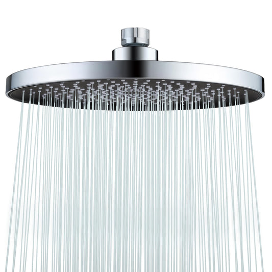 Rainfall Shower Head Fixed Showerhead 8.8-Inch Round Bathroom Rainhead Overhead Waterfall Shower Head with Adjustable Swivel Ball Joint | G1/2"