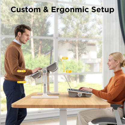 FoldWise 2-in-1 Bed Table & Lap Desk - Soft Cushions, Foldable Laptop Tray