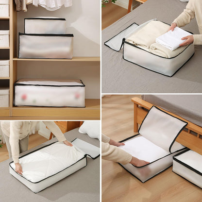 Spotact Under Bed Storage Containers, 40 * 30 * 20 cm, 2 Pcs, White Zipper