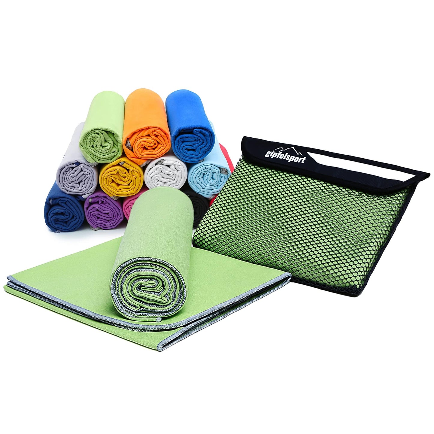 gipfelsport Microfibre Towel 1x M(110x50cm) Green