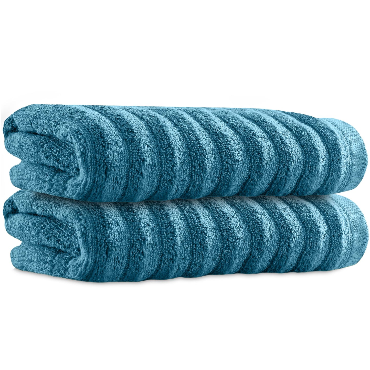 Towelogy Bamboo Hand Towels 2-Pack 50x80 cm Premium Quality Soft and Absorbent Towels for Hotel Spa Bathroom | OEKO-TEX CERTIFIED (2, Blue)