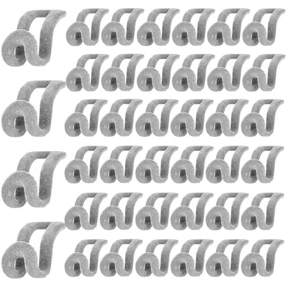 JIANGLAI Velvet Clothes Hanger Connector Hooks, Heavy Duty Hooks Space Saver, Extender Clips Space Saving