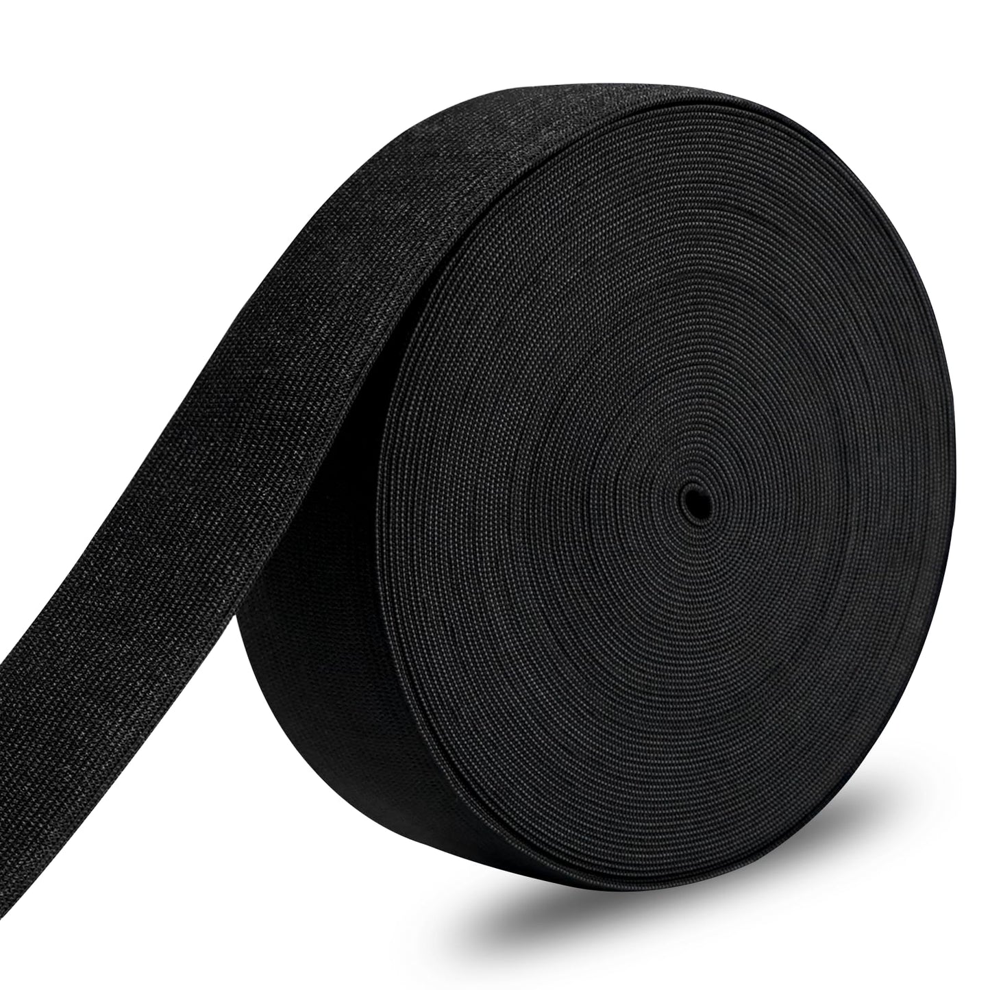 AiQInu Elastic Tape 4cm x 14m - Elastic for Sewing Belt, Wide Band for Clothing & DIY, Black