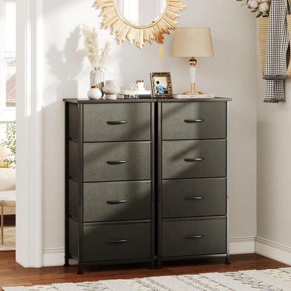CAIYUN Chest of Drawers Bedroom, 4 Drawers Tall Dresser, Dresser for Bedroom Entryway Hallway Wardrobe, Closet Storage Drawer, Black