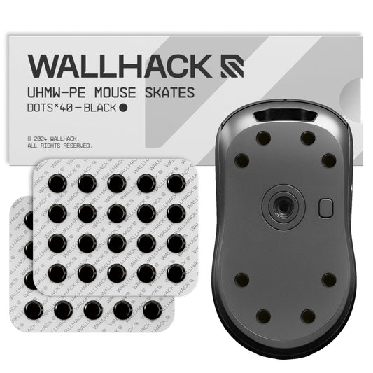 Wallhack UHMW-PE Dot Mouse Skates | Premium Universal Skates for Gaming Mice | Ultra-Smooth Glide on Cloth & Glass Pads | Customize Speed & Control |