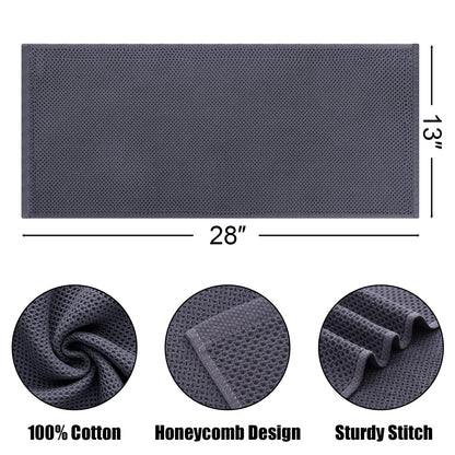 Kitinjoy 100% Cotton Waffle Weave Kitchen Towels, 4-Pack Super Soft and Absorbent Dish Towels for Drying Dishes, Kitchen Hand Towels, 13 in x 28 in