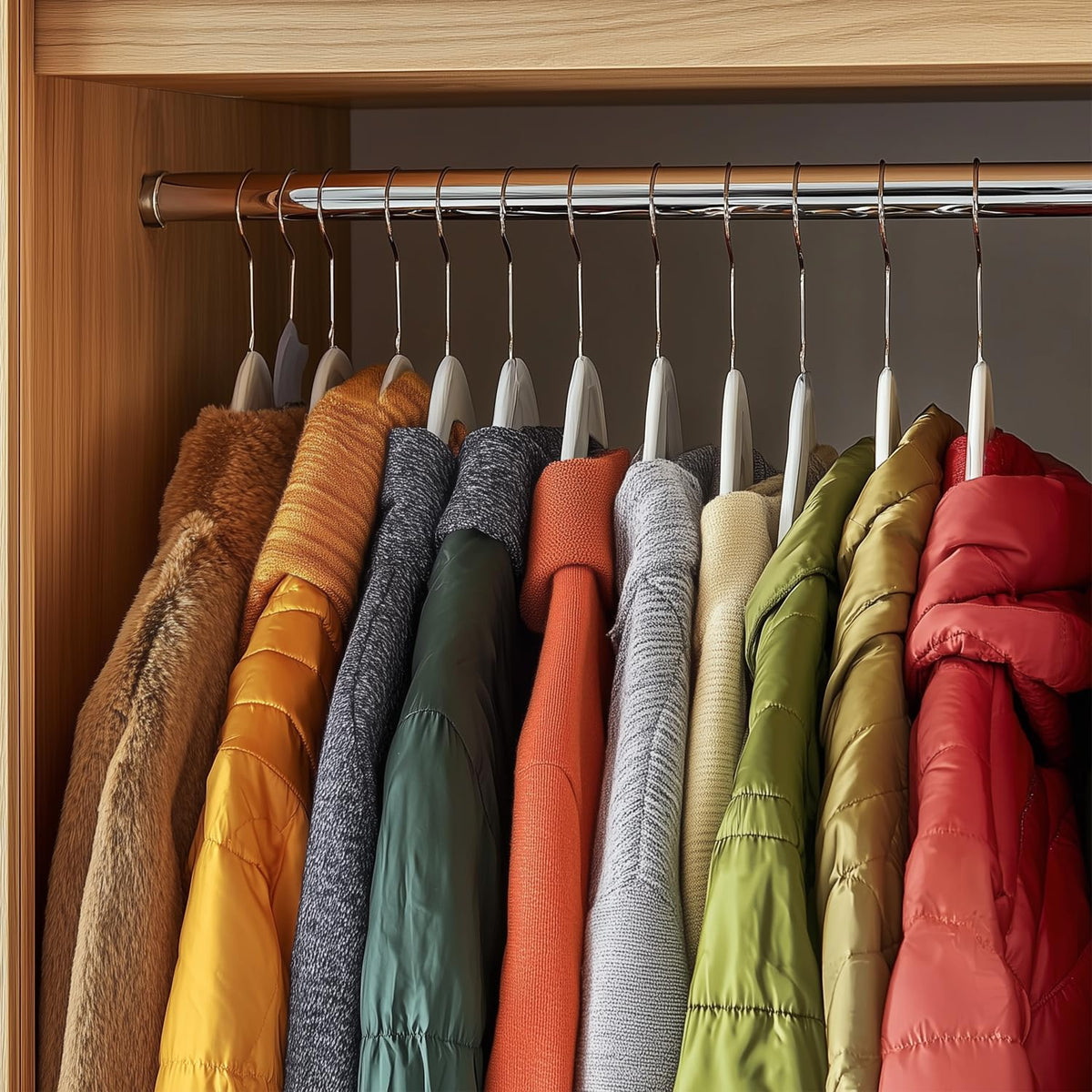 51-80cm Heavy-Duty Extendable Wardrobe Rail: Sturdy Hanging Rod for Closet