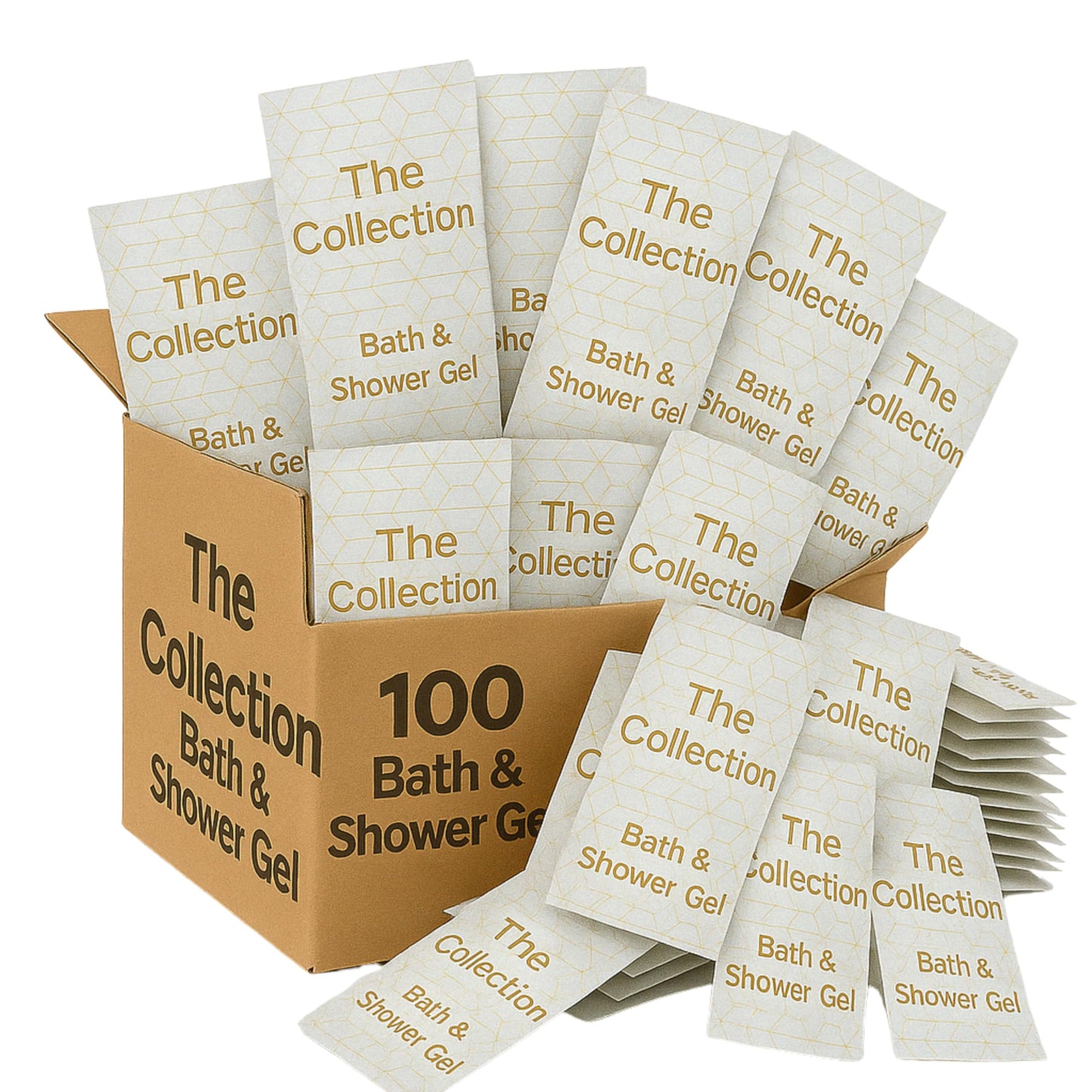 Bath & Shower Gel Sachets, box of 100 x10ml Ideal for Hotels, B&B, Holiday Lets | Hotel Welcome Packs, mini toiletries, travel shower gel, travel