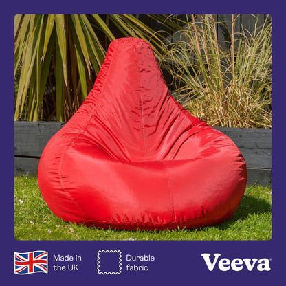 Bean Bag Bazaar Recliner Gaming Bean Bag Chair, Red, Indoor Outdoor Water Resistant Fabric, Large Beanbag with Filling Included, Gaming Chair, Outdoor