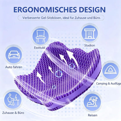 Gel Seat Cushion, Honeycomb Office Chair Seat Cushion Pads for Long Sitting