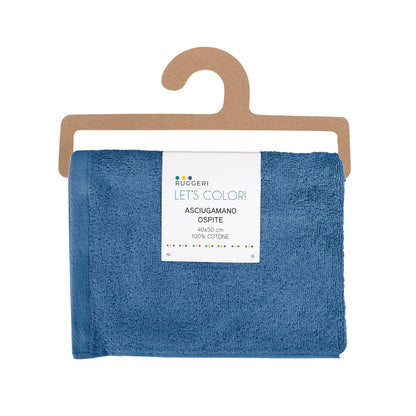 Ruggeri 4 Piece Guest Towel Set, 40x50 cm, Soft Cotton, Blue