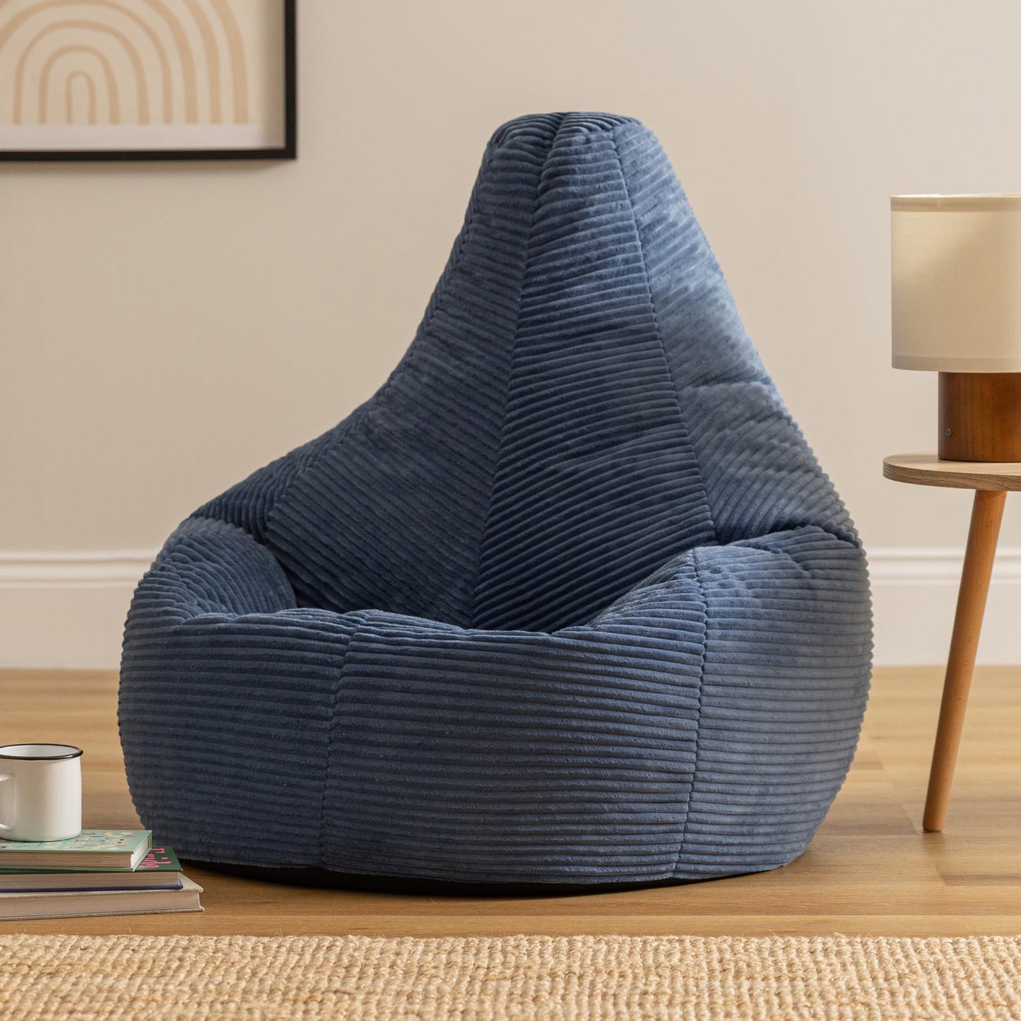 icon Dalton Cord Bean Bag with Filling Included, Set of 2, Blue