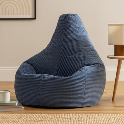 icon Dalton Cord Bean Bag with Filling Included, Set of 2, Blue