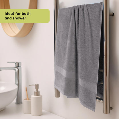 Caleffi 3X Large Bath Towel Set, 55x105cm, 100% Cotton Bath Set - Soft and Absorbent, Great for Bathroom, Face and Daily Use, Shower Towel