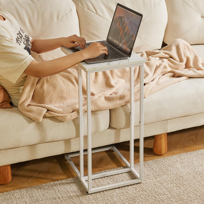 Aibiju Side Table, Sofa End Table, C-Shaped Side Table for Living Room, Bedroom, Balcony, Simple Structure, Stable
