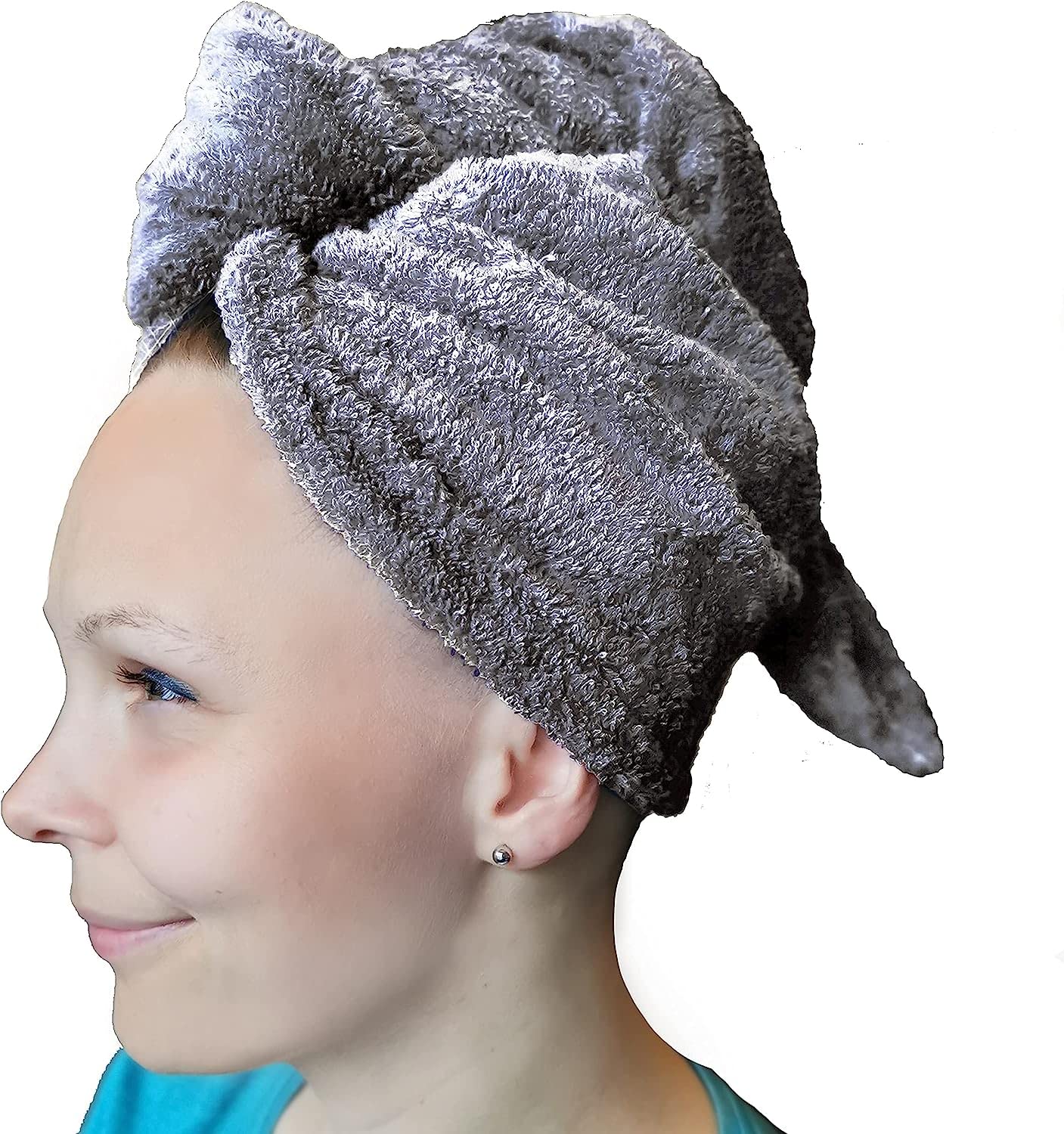 LLAMAXY Hair Towel 100% Pure Organic Cotton Hair Drying Towels Adult Child Hair Wraps Hair Turban