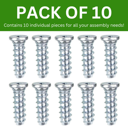 Spare Hardware Parts Bed Frame Screw (Replacement for IKEA Part #110789/126860) (Pack of 10)