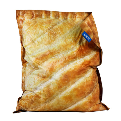 icon Greggs XL Steak Bake Bean Bag Floor Cushion, Water Resistant Fabric, Beanbag for Indoor and Outdoor Use, Bean Bag with Filling Included