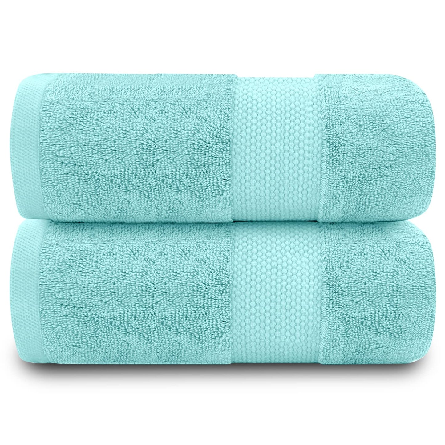 GC GAVENO CAVAILIA 100% Cotton Pack of 2 Bath Sheets, Premium Quality 700 GSM Fade Resistant Extra Absorbent Towels, Egyptian, Turquoise, 90x140 Cm