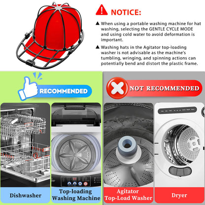 Eiito Cap Washing Cage, Baseball hat Cleaners/Cap Washer Fit for Adult/Kid