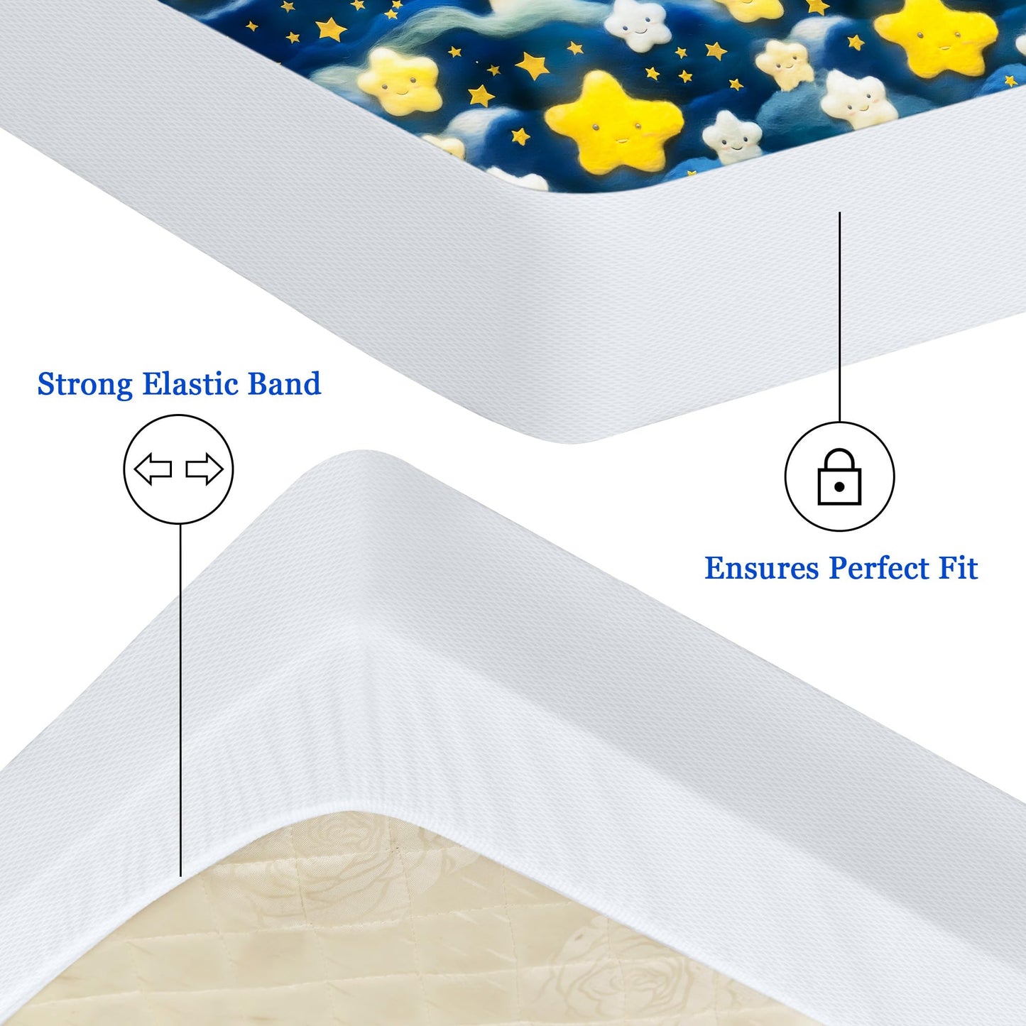 Waterproof Mattress Protector Single,90x190cm Mattress Cover for Bed,30cm Deep Pocket Fitted Sheet Style Mattress Protector with Elastic Rubber Band