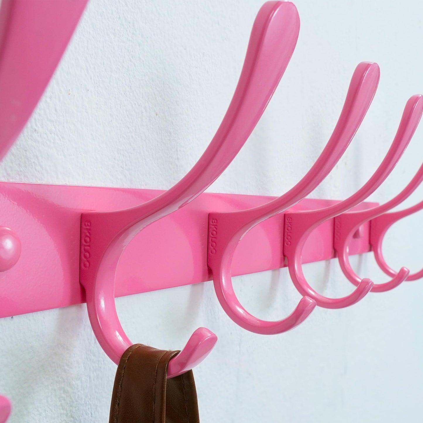 SKOLOO Coat Rack Wall Mounted - 6 Hooks, Heavy Duty, Stainless Steel, Metal Wall Coat Hanger, Sturdy Wall Hooks for Hanging Coat, Jacket, Clothes