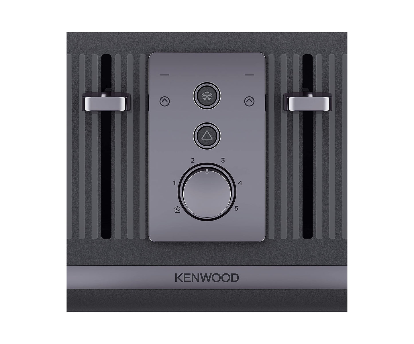 Kenwood Dusk Toaster, 4 Slot Toaster, Reheat, 5 Browning Settings, Defrost And Cancel Functions, Pull Crumb Tray, TFP30.000GY, 1800W, Slate Grey