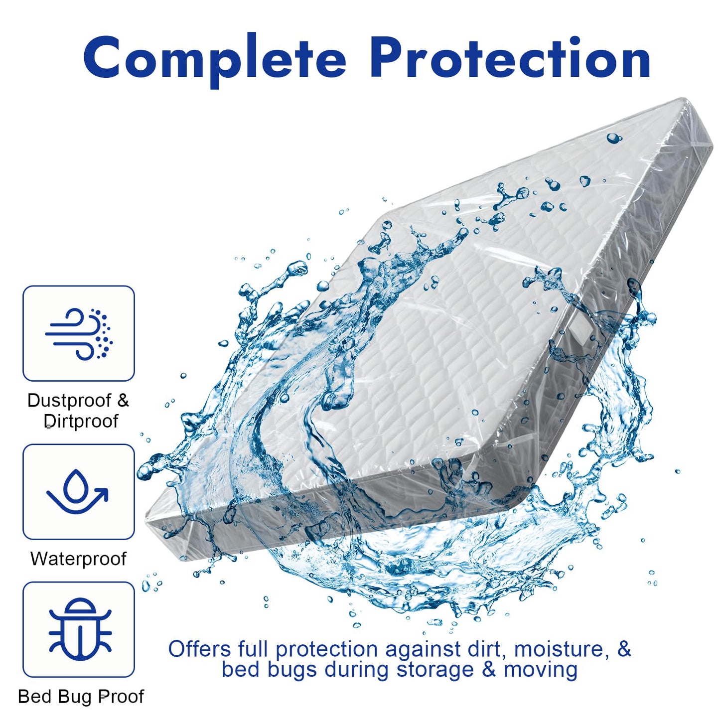 Waterproof Mattress Cover for Moving & Storage, Double-150 × 240 × 35 cm