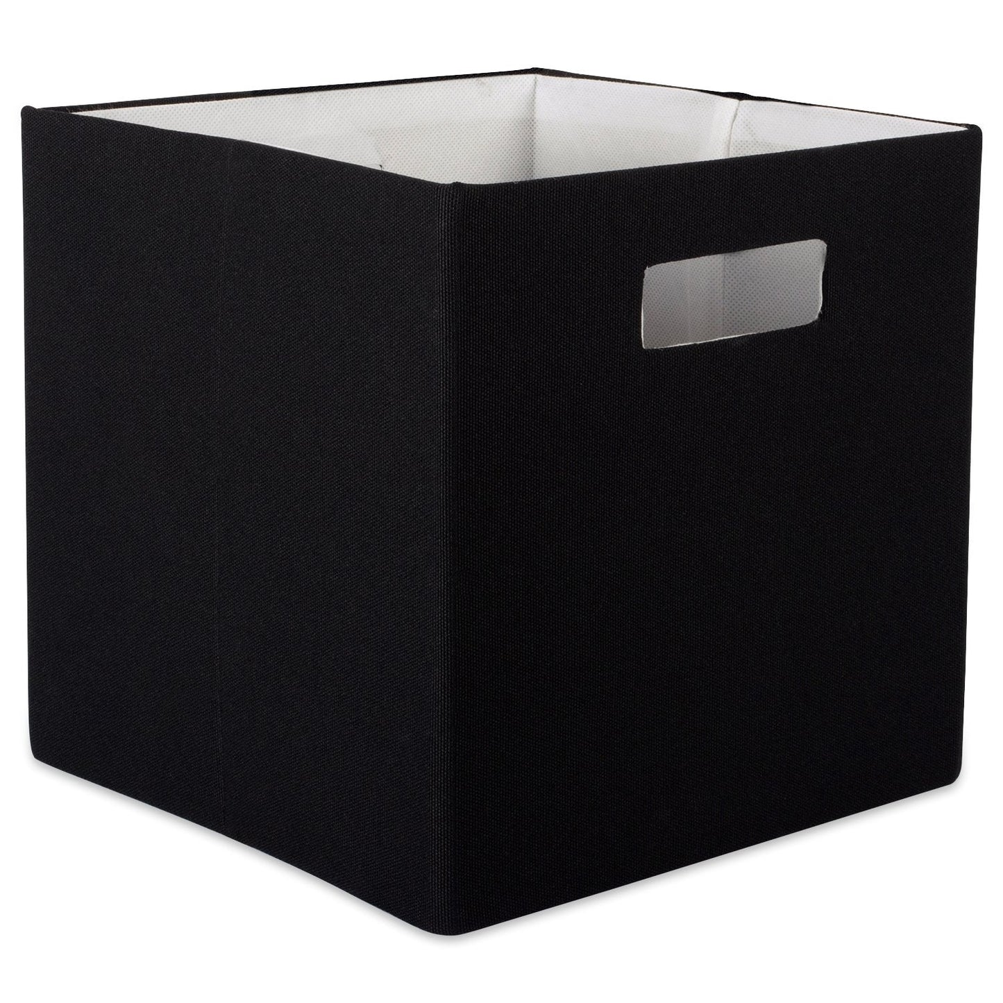DII Collapsible Polyester Storage Cube, Solid, Lightweight and Durable, Small Square, 11x11x11", Black