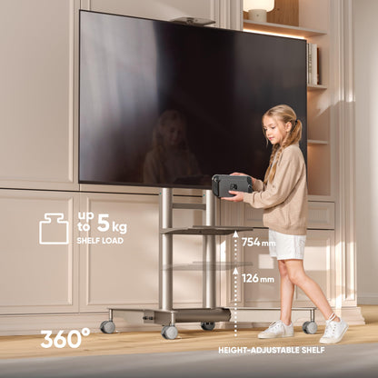 ONKRON Mobile TV Stand 32-75 Inch up to 50 kg, max VESA 600x400, TS1571-C