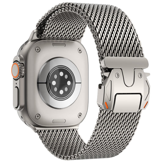 Fullife Milanese Metal Strap Compatible with Apple Watch 49mm 46mm 45mm 44mm 42mm(Series 3 2 1),Stainless Steel Replacement Band for iWatch Ultra 3 2