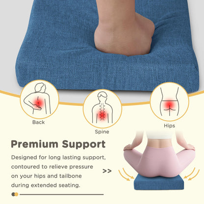 MineCozy Bar Stool Cushions Square 12" x 12" Set of 4 Blue