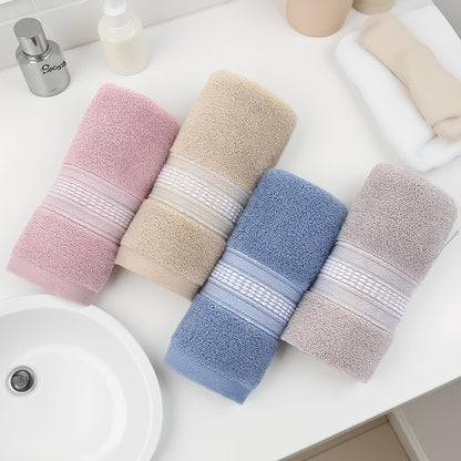 HMETOL 2 Pack Plaid Pattern Comfort and Absorbent Hand Towel Set