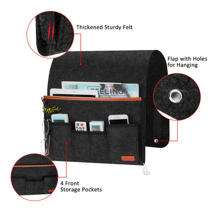 SIMBOOM Sofa Armrest Hanging Storage Bag - Dark Grey