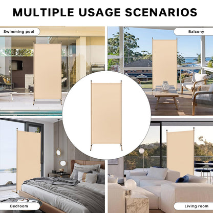 Angel Living 1 Panel Room Divider, Privacy Screen Composed of Polyester Fabric and Sturdy Iron Frame