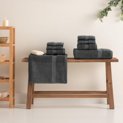 Todocama - 8 Piece Bath Towel Set 100% Cotton (550 GSM) Extra Soft, High Absorbent and Quick Drying, 2 Bath Towels, 2 Hand Towels and 4 Face Towels