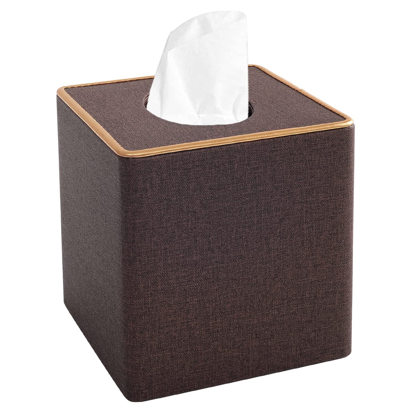 XNONE Tissue Box Cover Pu Leather Tissue Box Holder Square Tissue Organizer Napkin Dispenser for Home,Office,Restaurant,Dresser,Car,Bathroom Decor