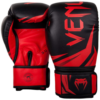 Venum, Challenger 3.0 Boxing Gloves, Unisex Adult, 12 Oz, Black/Red
