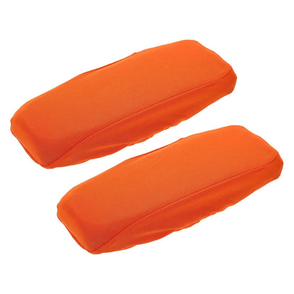 sourcing map Chair Armrest Slipcovers Covers, 22 x 7cm Polyester Removable Seat Hand Rest Protector for Office Chairs Desk Chair(Orange)