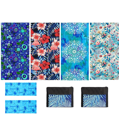 JAODFK 4 Pcs Microfibre Beach Towel 71"X32" Quick Dry Lightweight Sand Free Extra Large Thin Towels Travel Essentials For Adults Womens Swim Bath