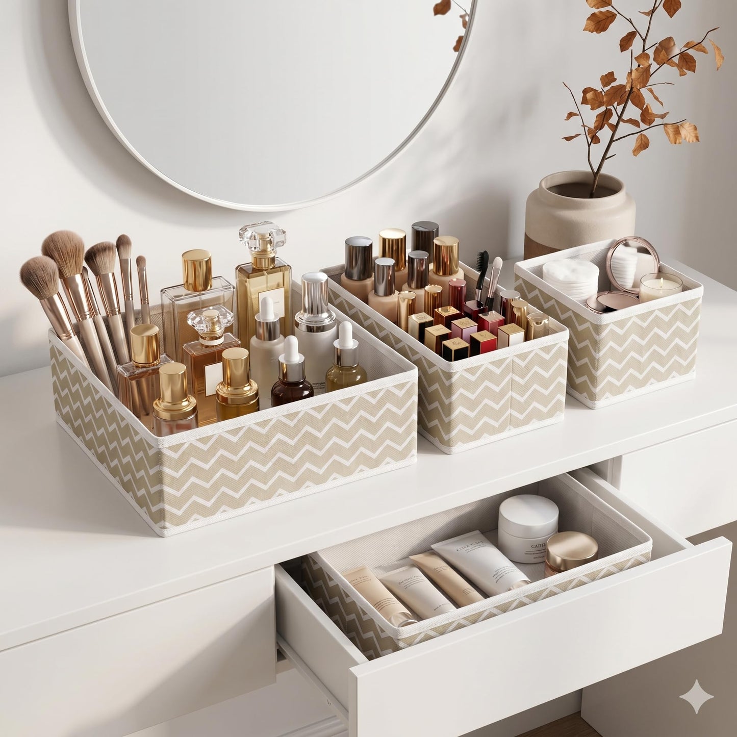 Qoolish Drawer Organiser Set of 6 Sturdy Draw Organizer to sort Your bedroom, Wardrobe and Drawer